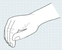 미켈란젤로 Lateral pinch 자세